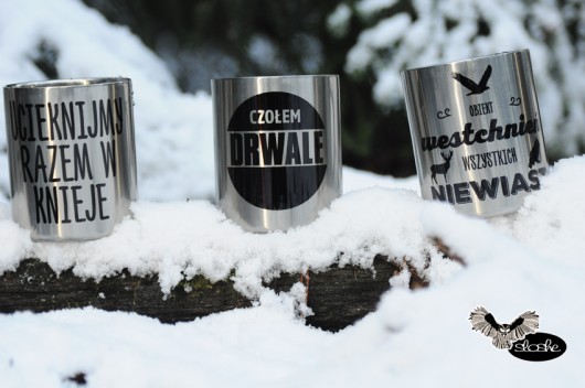  Kubek stalowy 300ml Czołem Drwale Sowia Aleja
