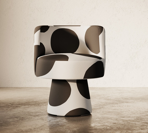 fotele Fotel obrotowy BLACK DOT