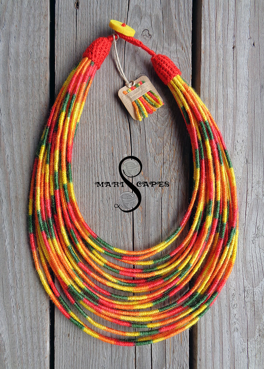 naszyjniki - inne masajka "Sunshine Reggae Mosaics"