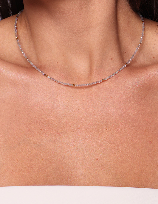 chokery Naszyjnik choker z kamieni naturalnych labradoryt