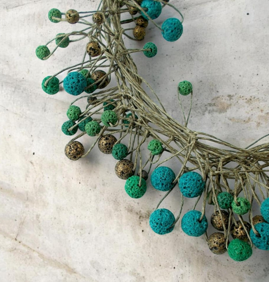 kolie Tajemniczy ogród Naszyjnik lniany