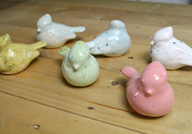 poduszki z grafiką Ptaszki ceramiczne  - ceramika art