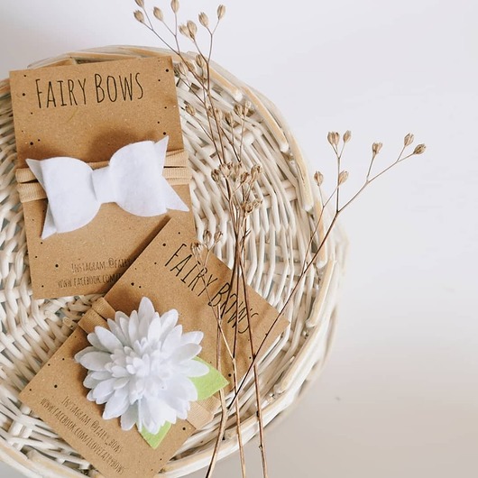FairyBows zestaw opasek kwiat + kokarda FairyBows