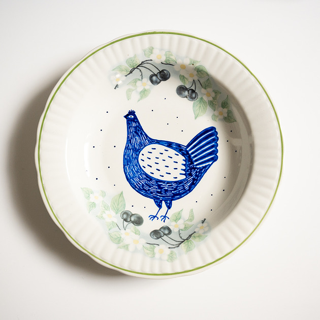 Ozdoby na ścianę Talerz na ścianę - kura