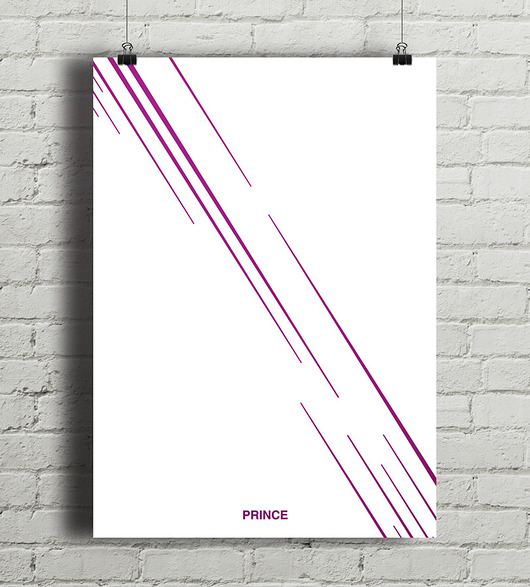 Prince - Purple Rain - plakat A4 minimalmill