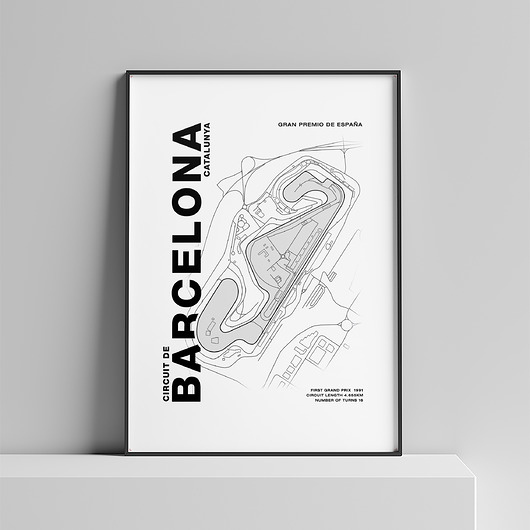 plakaty Plakat Tory wyścigowe - Barcelona