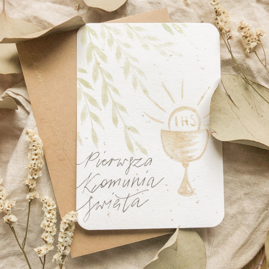 kartki scrapbooking Kartka Komunijna, Pierwsza Komunia, na Komunię, KOMUNIA