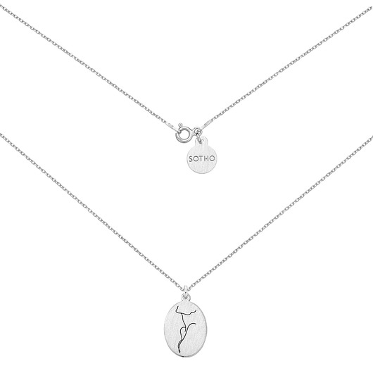 srebrne naszyjniki Srebrny medalion Face N10