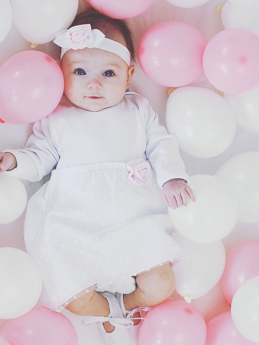 Sukienka Niemowlęca do chrztu Pink rose nonino