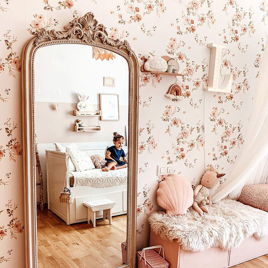 naklejki ścienne do pokoju dziecka Tapeta w kwiaty Floral Vintage