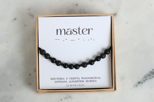 biżuteria męska MASTER - Bransoletka z Alfabetem Morse'a