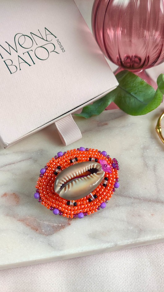 broszki Pomarańczowa  broszka wagina Rajski Owoc