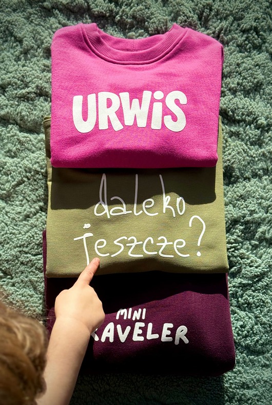 bluzy dla chłopców Bluza dziecięca DALEKO JESZCZE? - zielona