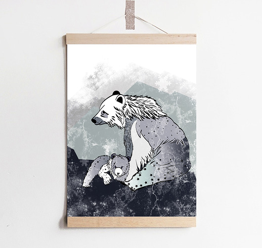 Nordic bears |print| B2|A3 Pencil Studio