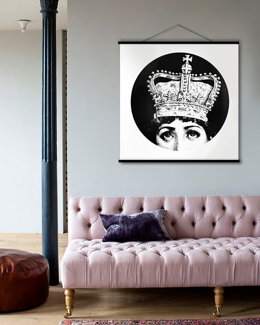 grafiki i ilustracje Duży obraz na płótnie - Lina Cavalieri w koronie