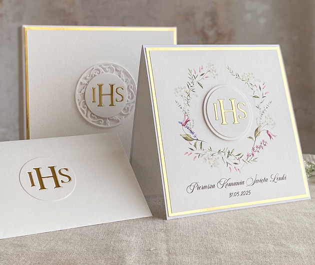 kartki na komunię Kartka na komunię z pudełkiem i kopertą, 65 D