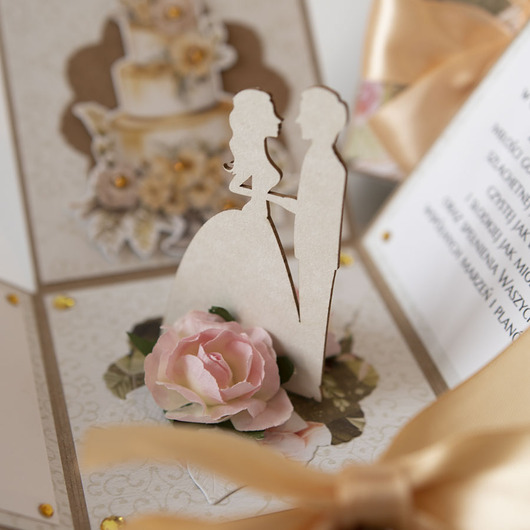 kartki scrapbooking Pamiątka ślubu, exploding box, kartka 3d na wesele