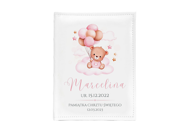 Chrzest - inne MIŚ Z BALONIKAMI personalizowana pamiątka chrztu świętego