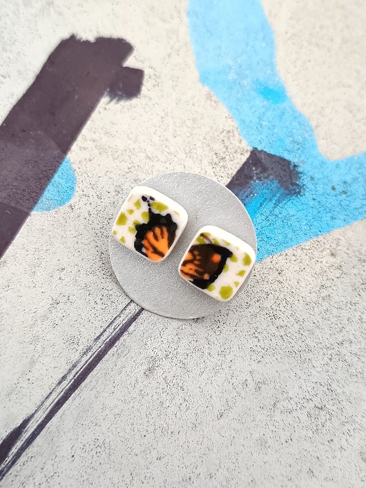 kolczyki ceramiczne Kolczyki ceramiczne Bolesławiec