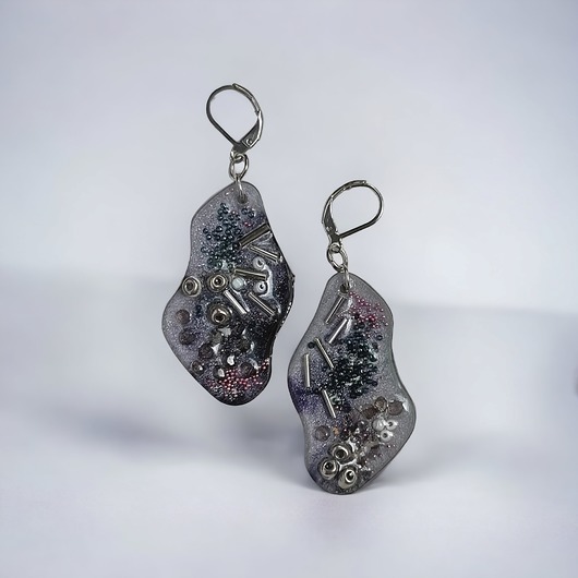 kolczyki z żywicy UNIKATOWE kolczyki z żywicy : kolekcja PICASSO : ii