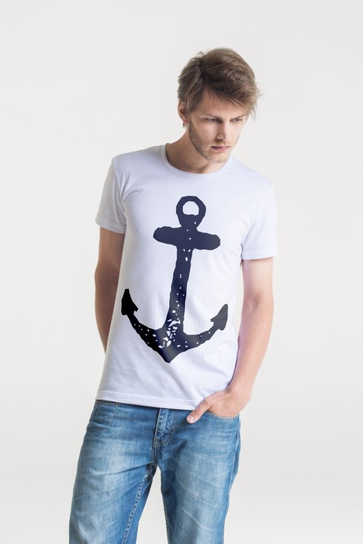 ANCHOR - MęskI T-shirt BIAŁY GAU great as You