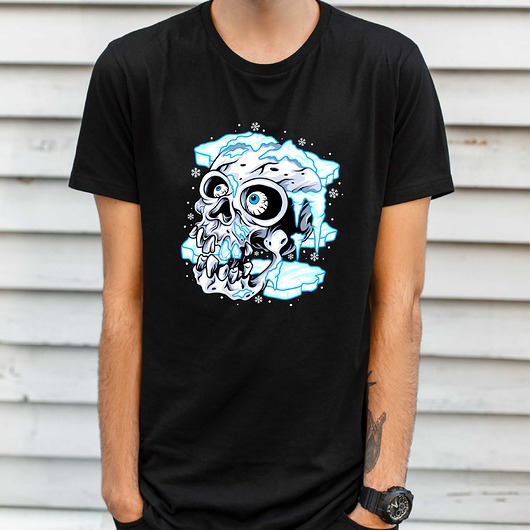 t-shirty męskie Koszulka  z nadrukiem Winter skull