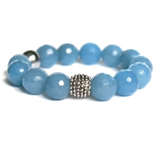 jadeit FASETKA light blue - duuuuże kule kaktusia