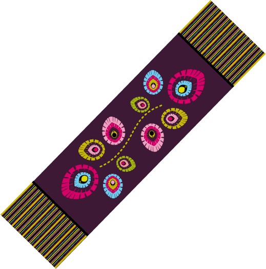 Bieżnik folk elements 50x200cm AT design