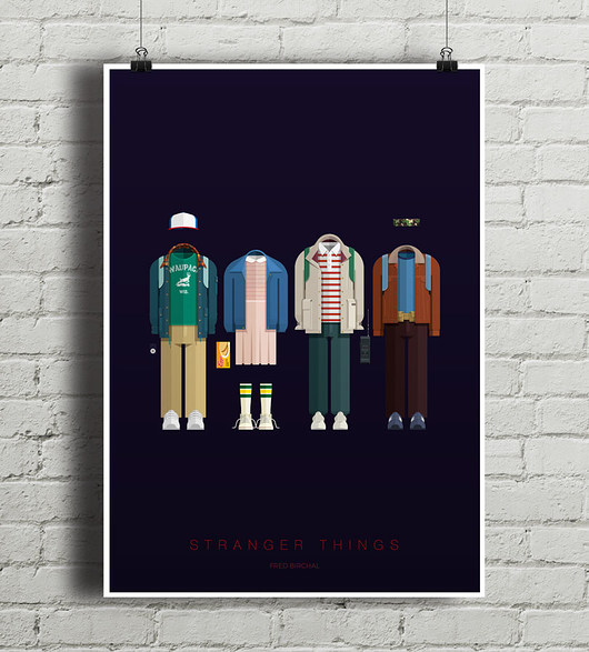 Stranger Things - plakat giclee art minimalmill