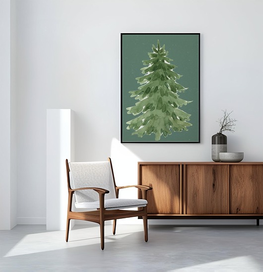 plakaty Plakat Swiąteczny na ścianę A3 Minimalistyczny Plakat nowoczesny Choinka