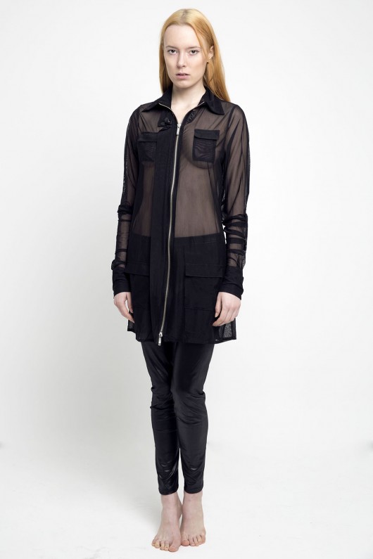 BLACK TAIL TUNIC [with metal zippers] MOSCO FASHION