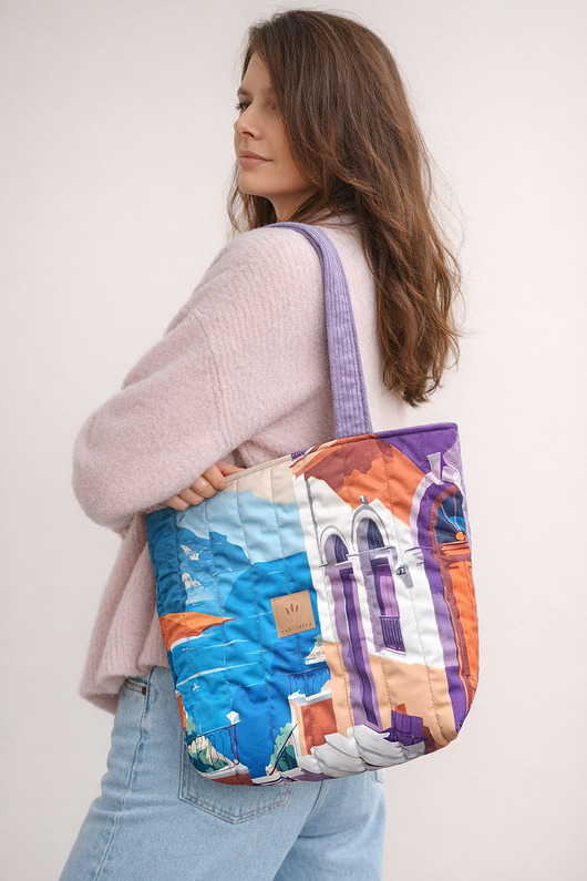 torby na ramię Pikowana duża torba shopper Como