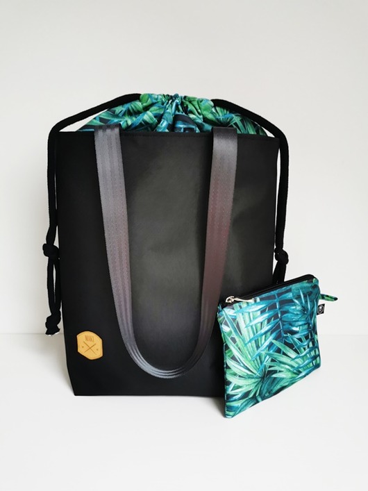 Shopperka Toreba Monstera Black Maki Handmade