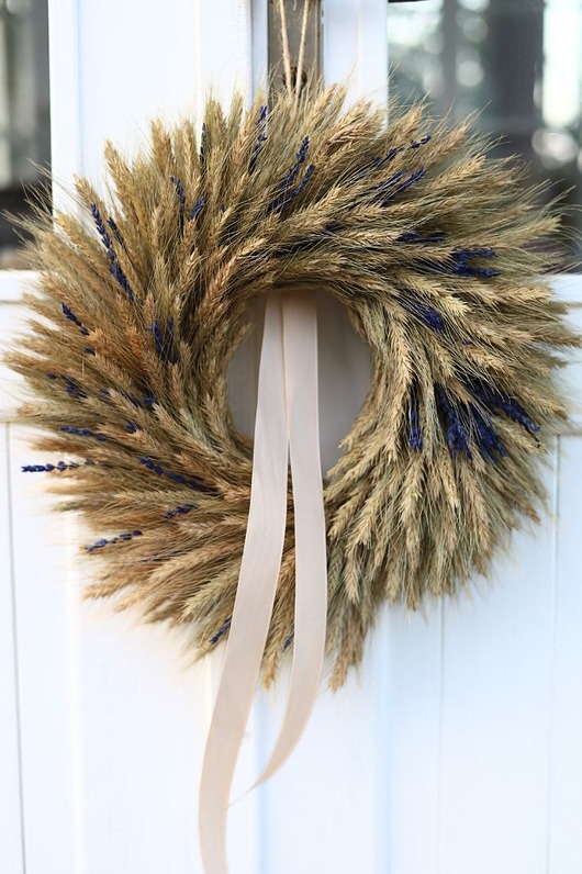 wianki Naturalny Wianek z Suszonych Kwiatów i Zbóż