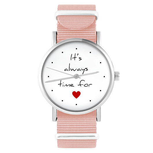 zegarki damskie Zegarek - Love time - brzoskwiniowy róż