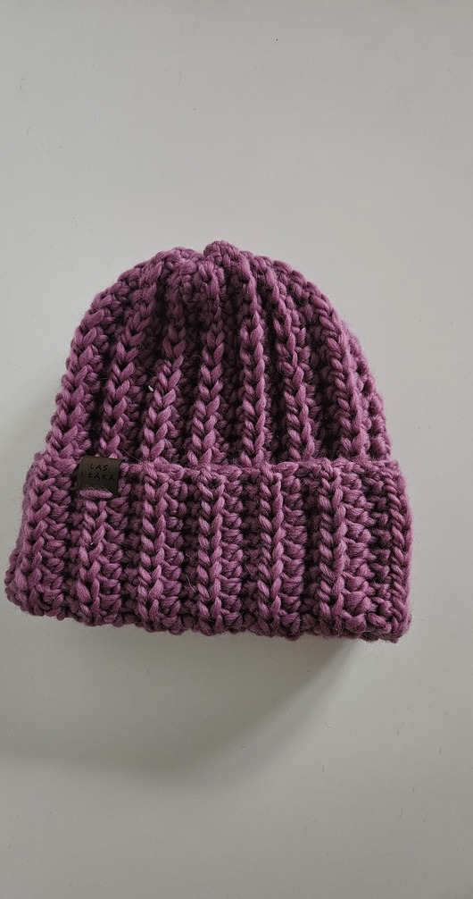 czapki damskie Czapka wełniana kolor stary róż