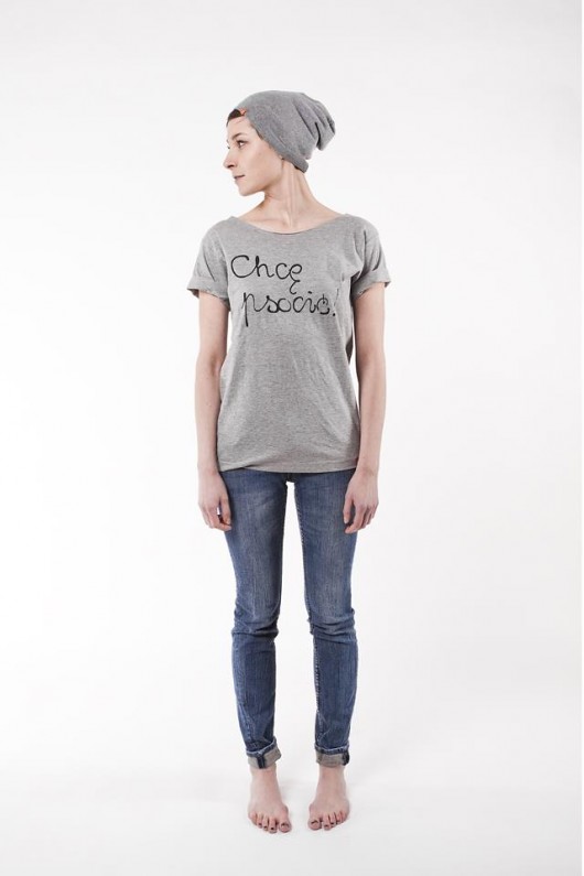 Chcę psocić! t-shirt / melanż / S familove
