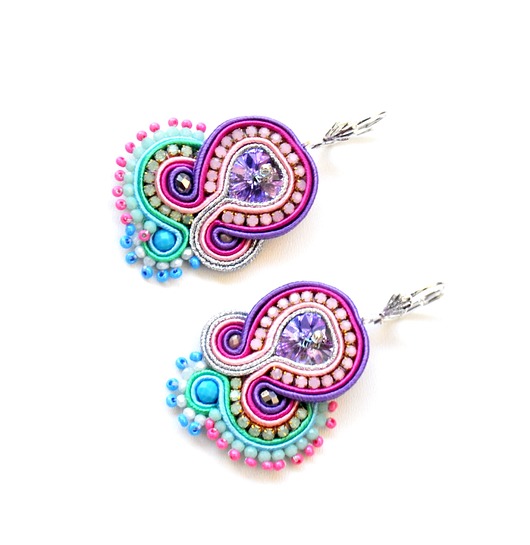 kolczyki soutache Sutaszowe kolczyki BANWOL