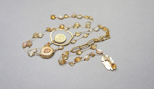 korale Sautoir /Cytryn/ 12.01.26 - długi  naszyjnik