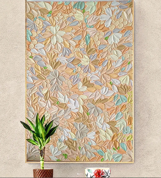 obrazy Obraz strukturalny na płótnie 3d "Neutral" 70 x 100 cm tekstura