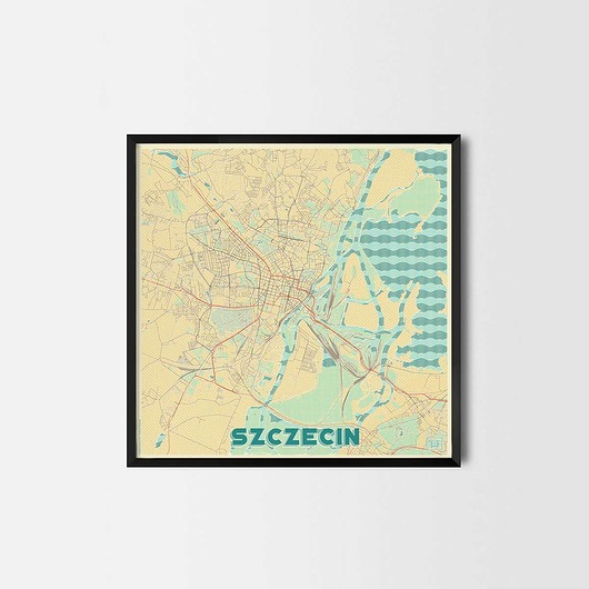 plakaty Plakat Szczecin Retro - CityArtPosters