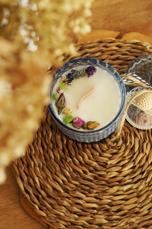 świeczniki i świece Świeca w szkle No.8 niebieska