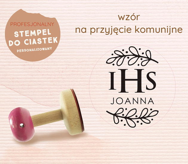 wałki do ciasta Ciasteczkowy stempel na I Komunię