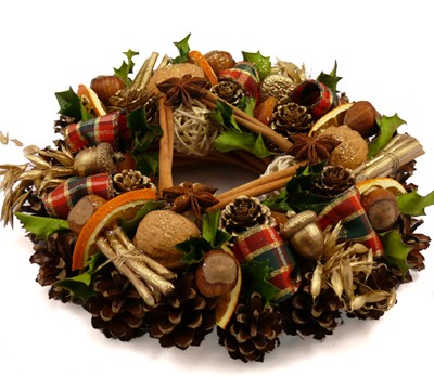 Wianek świątecznyz pomarańczą dla Małgorzaty :) Tulka