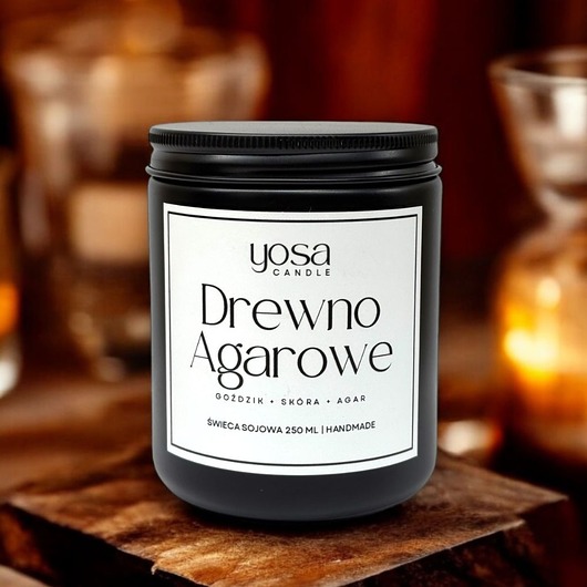 świece zapachowe Świeca Sojowa Drewno Agarowe 250ml