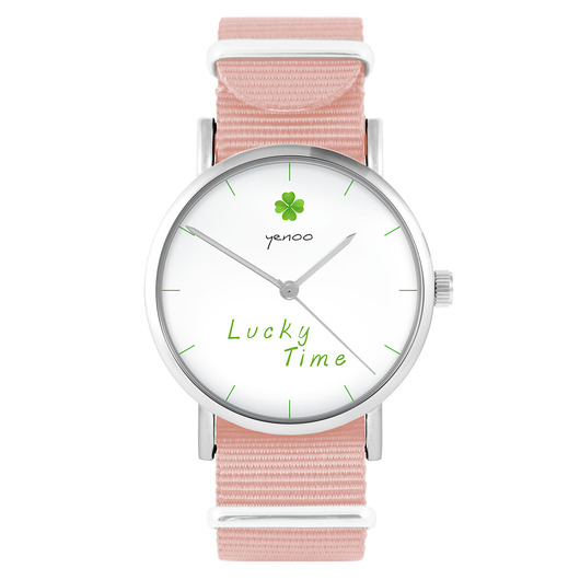 zegarki damskie Zegarek - Lucky time - brzoskwiniowy róż