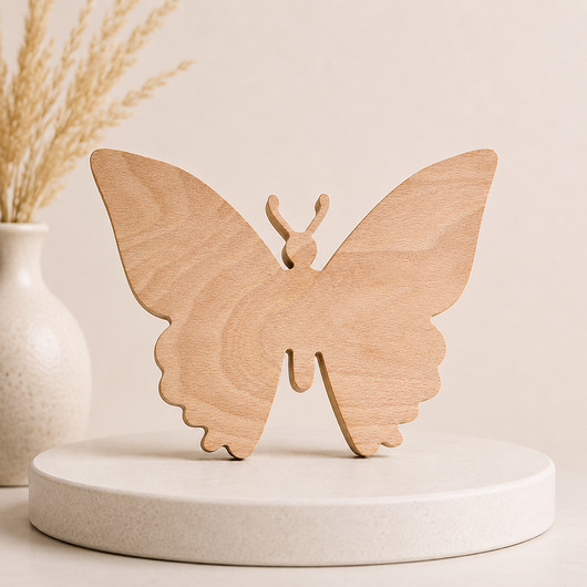 figurki i rzeźby Drewniany motyl, motylek z litego drewna