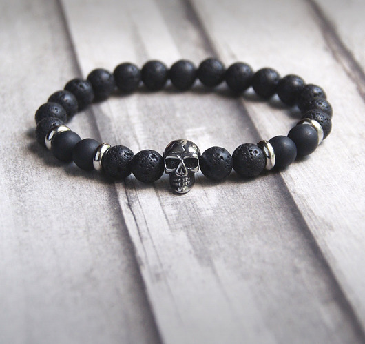 biżuteria męska LUX. czacha. męska bransoletka . skull VIII