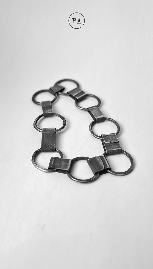 bransoletki srebrne Bransoleta CHNZ szeroka oksydowane srebro