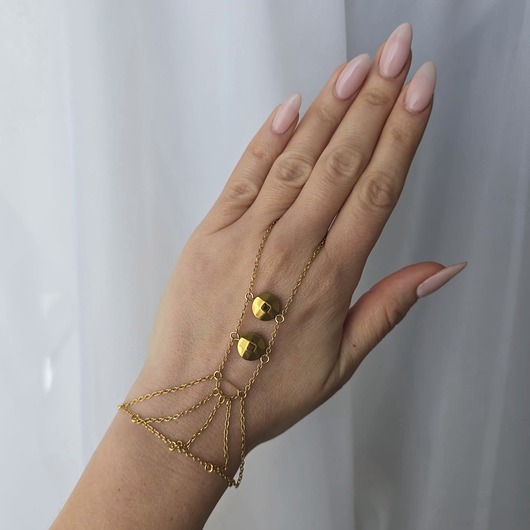 bransoletki złote Bransoletka z pierścionkiem Story Chain Stones